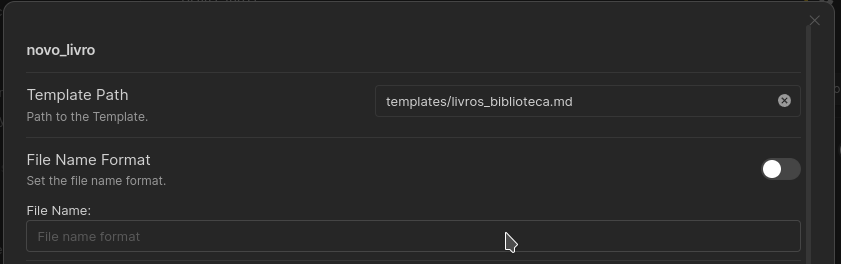 engrenagem de configuração do plugin