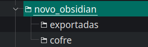 estrutura de diretórios para exportação