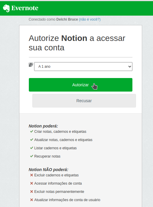 login no evernote